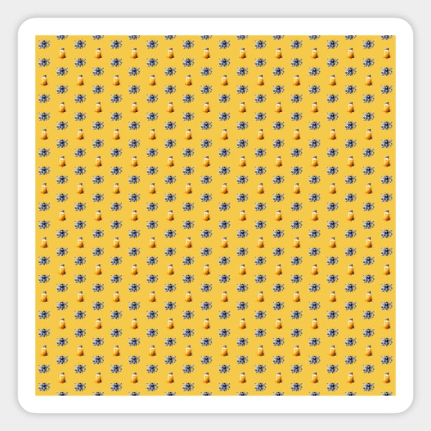 Honey bees all over print Magnet by MEWRCH